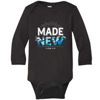 Made New Baptized Baptism Baby Long Sleeve Bodysuit