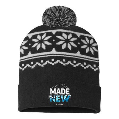 Made New Baptized Baptism USA-Made Snowflake Beanie