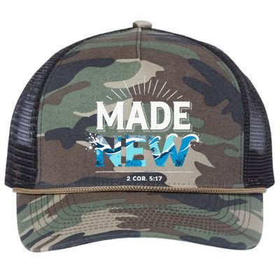 Made New Baptized Baptism Retro Rope Trucker Hat Cap