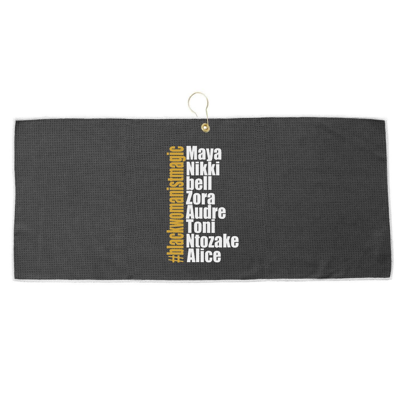Maya Nikki Bell Zora Audre Toni Ntozake Alice Womanism Magic Large Microfiber Waffle Golf Towel