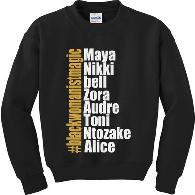 Maya Nikki Bell Zora Audre Toni Ntozake Alice Womanism Magic Kids Sweatshirt