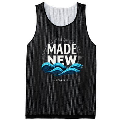 Made New Baptized Baptism Gift Mesh Reversible Basketball Jersey Tank