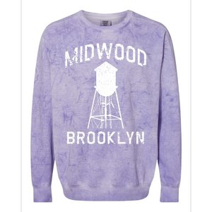 Midwood Nyc Brooklynite Gift Brooklyn Water Tower Gift Colorblast Crewneck Sweatshirt