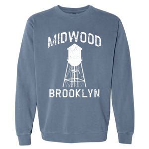 Midwood Nyc Brooklynite Gift Brooklyn Water Tower Gift Garment-Dyed Sweatshirt