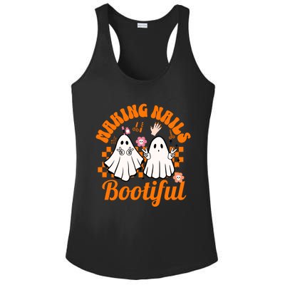 Making Nails Bootiful Halloween For Nail Technicians Artists Ladies PosiCharge Competitor Racerback Tank