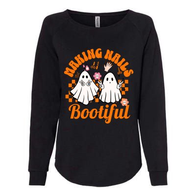 Making Nails Bootiful Halloween For Nail Technicians Artists Womens California Wash Sweatshirt