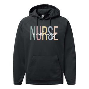 MedicalSurgical Nursing Boho Med Surg Nurse Performance Fleece Hoodie