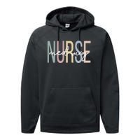 MedicalSurgical Nursing Boho Med Surg Nurse Performance Fleece Hoodie