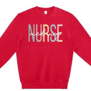 MedicalSurgical Nursing Boho Med Surg Nurse Premium Crewneck Sweatshirt