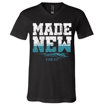 Made New Baptism Christian V-Neck T-Shirt