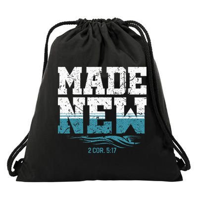Made New Baptism Christian Drawstring Bag