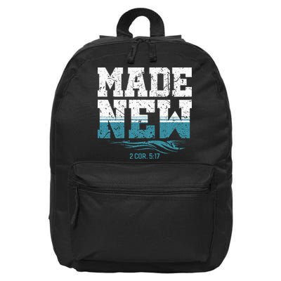 Made New Baptism Christian 16 in Basic Backpack