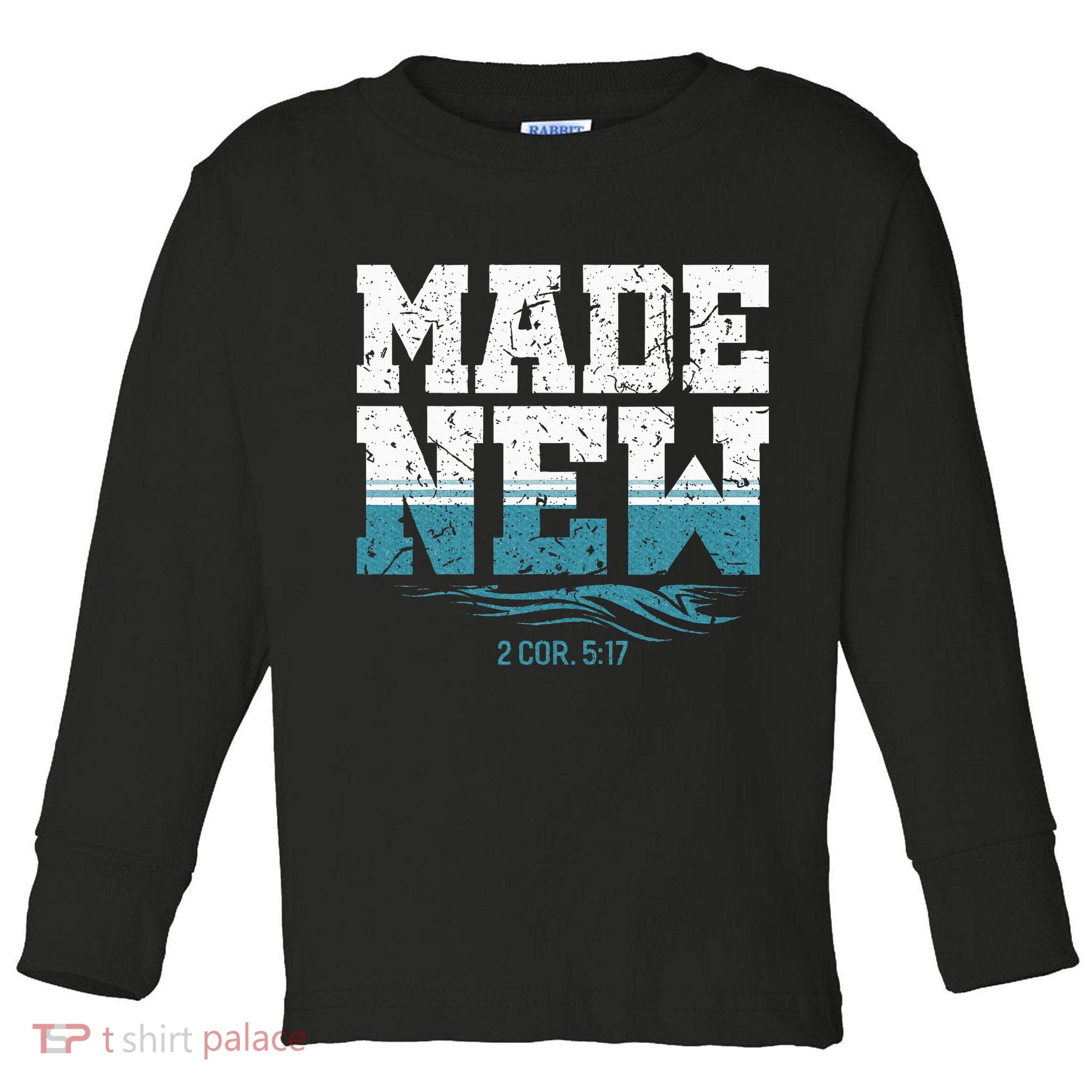 Made New Baptism Christian Toddler Long Sleeve Shirt