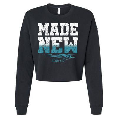 Made New Baptism Christian Cropped Pullover Crew