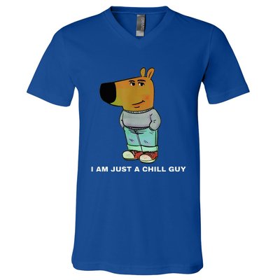 My New Character Is A Chill Guy Meme Funny Chill Guy Meme V-Neck T-Shirt