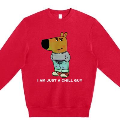 My New Character Is A Chill Guy Meme Funny Chill Guy Meme Premium Crewneck Sweatshirt