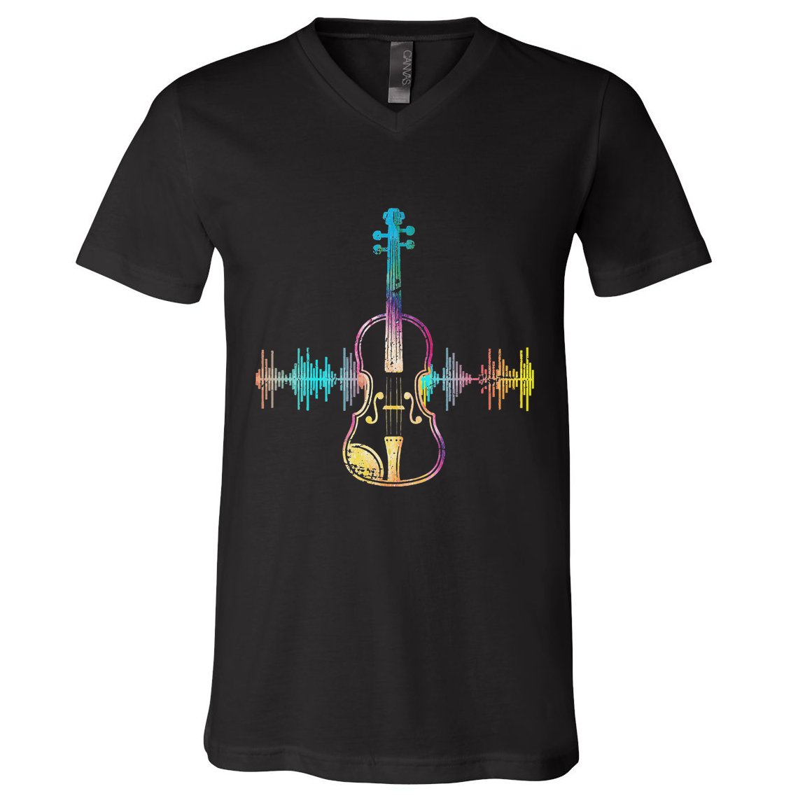 Music Notes Classical Musician Violin Player Gift Violin V-Neck T-Shirt
