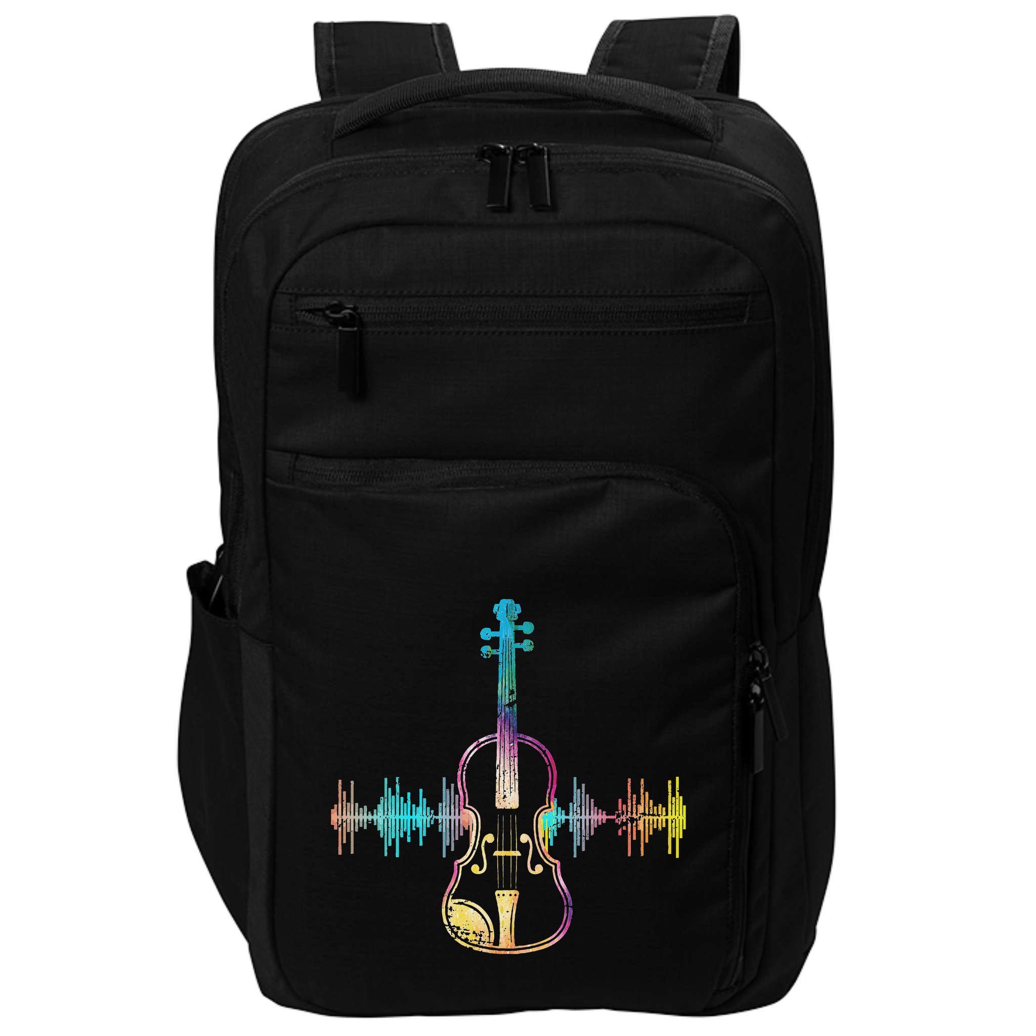 Music Notes Classical Musician Violin Player Gift Violin Impact Tech Backpack