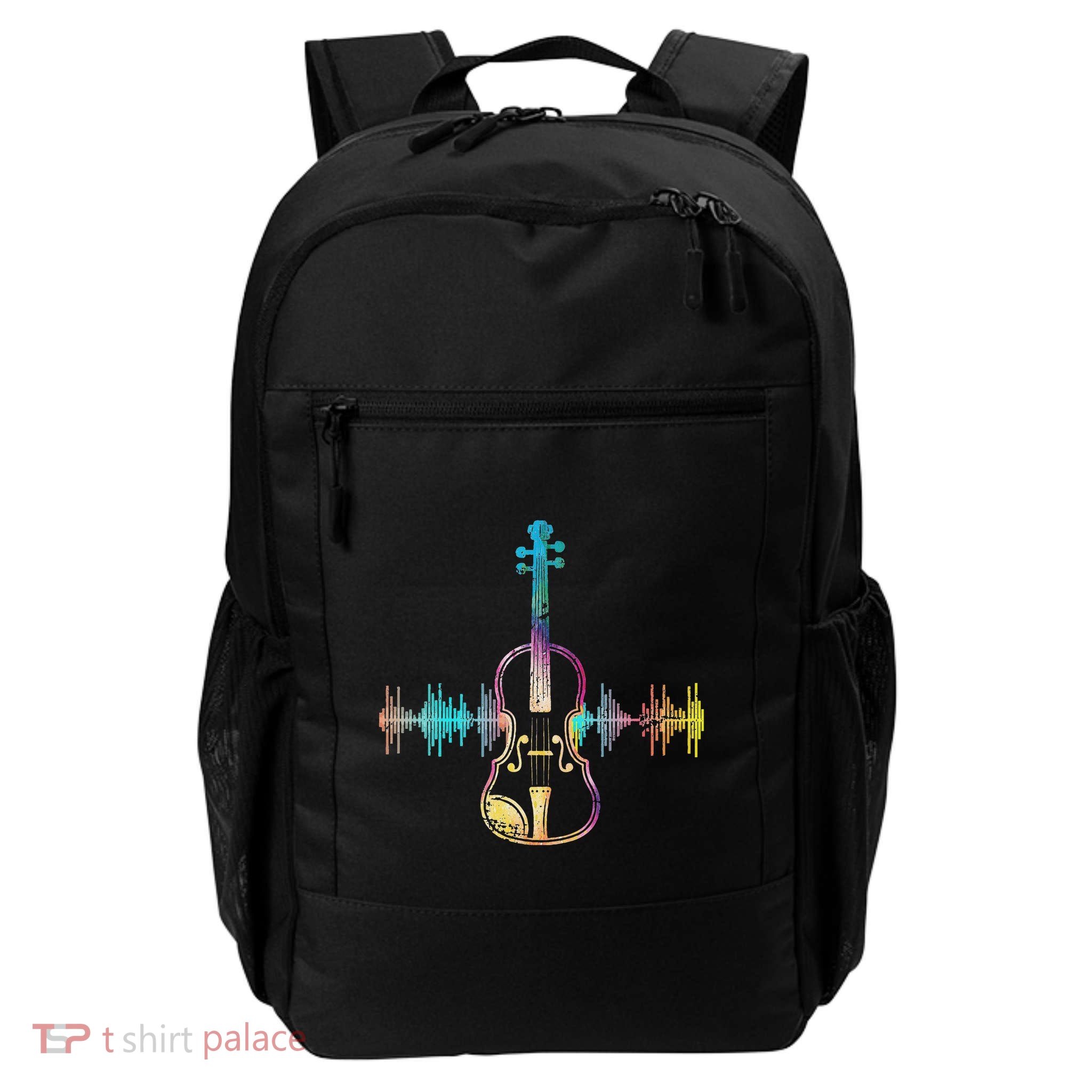 Music Notes Classical Musician Violin Player Gift Violin Backpack