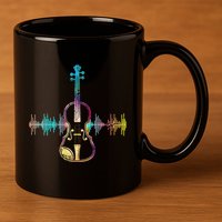 Music Notes Classical Musician Violin Player Gift Violin 11oz C Handle Ceramic Mug