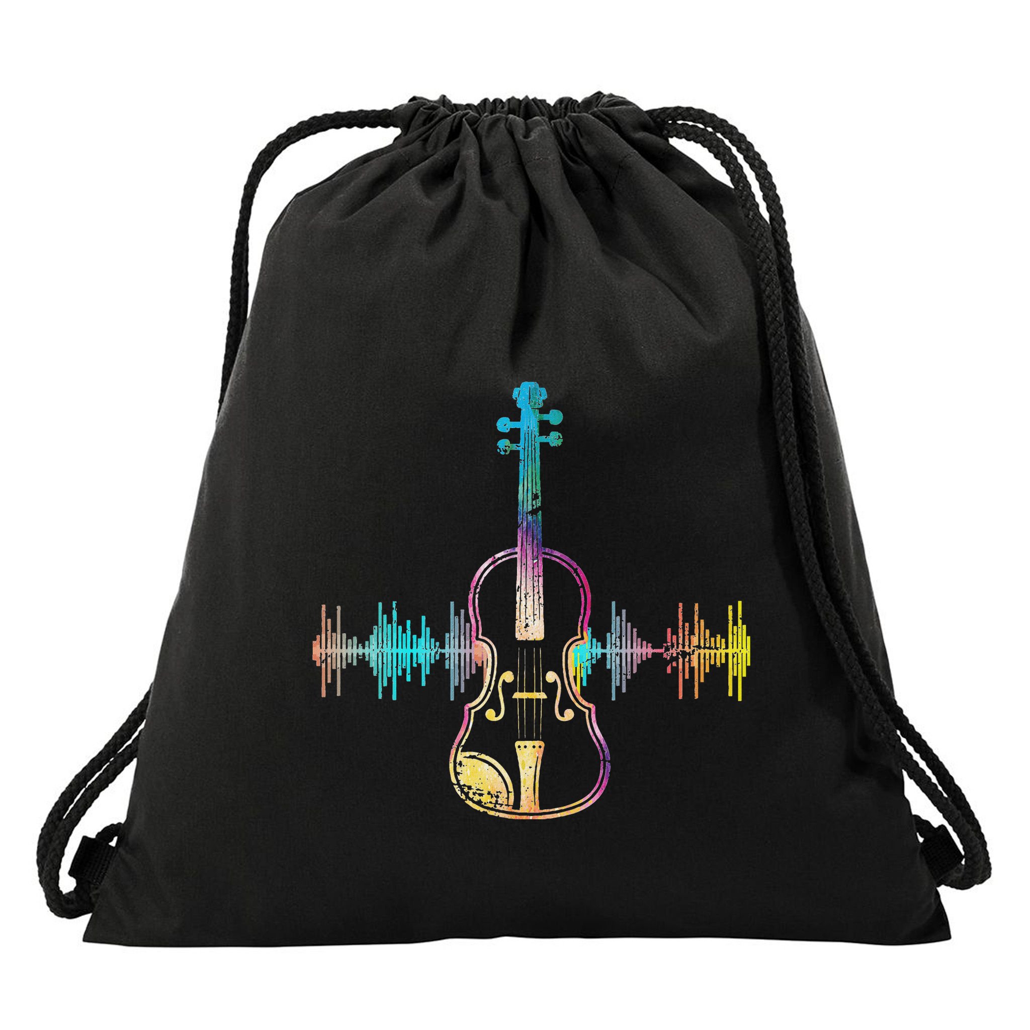 Music Notes Classical Musician Violin Player Gift Violin Drawstring Bag