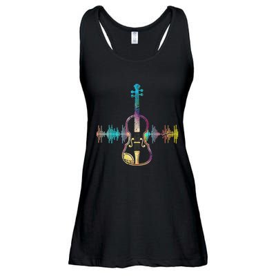 Music Notes Classical Musician Violin Player Gift Violin Ladies Essential Flowy Tank