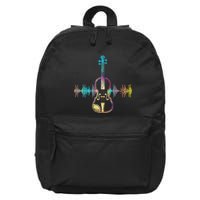 Music Notes Classical Musician Violin Player Gift Violin 16 in Basic Backpack