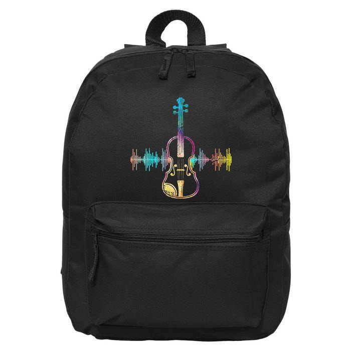 Music Notes Classical Musician Violin Player Gift Violin 16 in Basic Backpack