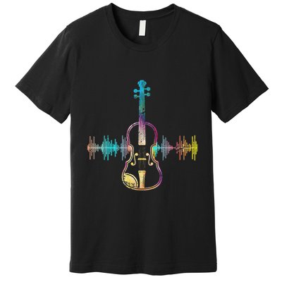 Music Notes Classical Musician Violin Player Gift Violin Premium T-Shirt