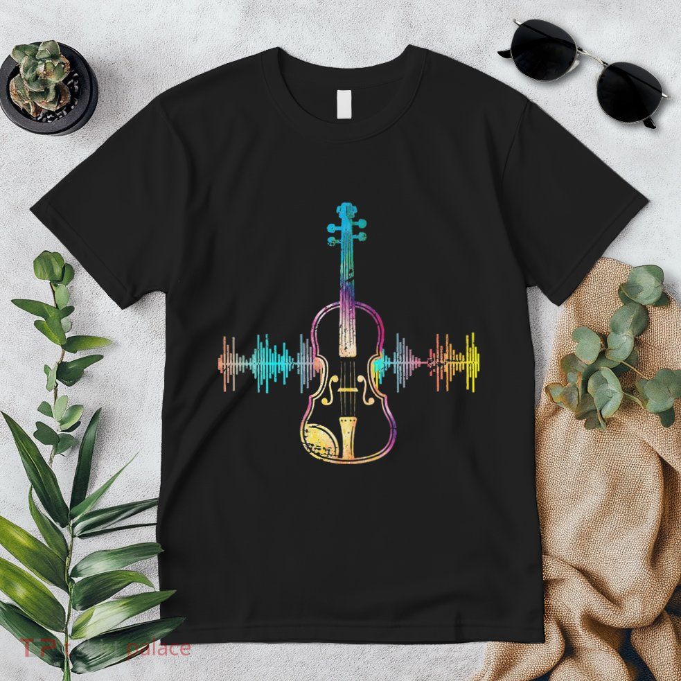 Music Notes Classical Musician Violin Player Gift Violin Premium T-Shirt