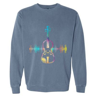 Music Notes Classical Musician Violin Player Gift Violin Garment-Dyed Sweatshirt