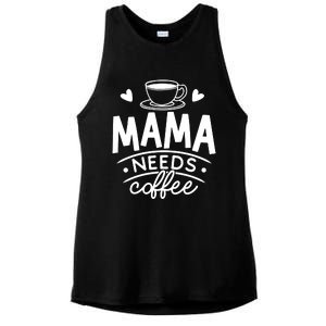 Mama Needs Coffee Ladies PosiCharge Tri-Blend Wicking Tank