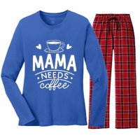 Mama Needs Coffee Women's Long Sleeve Flannel Pajama Set 