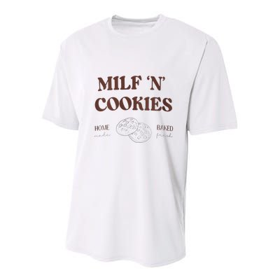 Milf ‘N’ Cookies Home Made Baked Fresh Funny MotherS Day Youth Performance Sprint T-Shirt