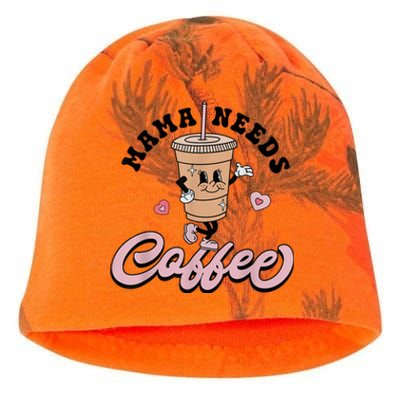 Mama Needs Coffee Cute Coffee Lover Mom Funny Distressed Kati - Camo Knit Beanie