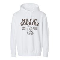 Milf N Cookies Stay At Home Garment-Dyed Fleece Hoodie