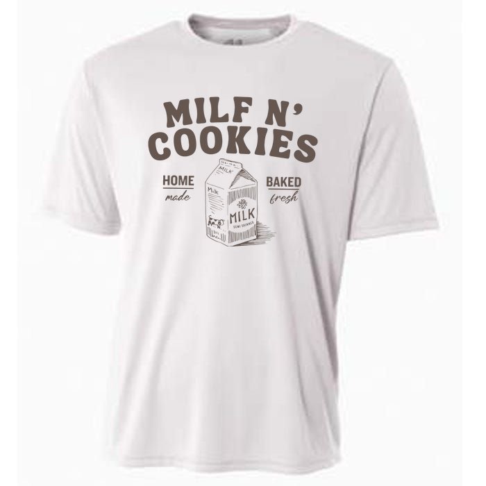 Milf N Cookies Stay At Home Cooling Performance Crew T-Shirt