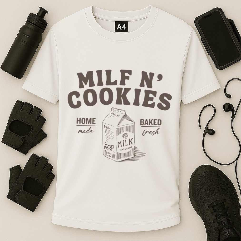 Milf N Cookies Stay At Home Cooling Performance Crew T-Shirt