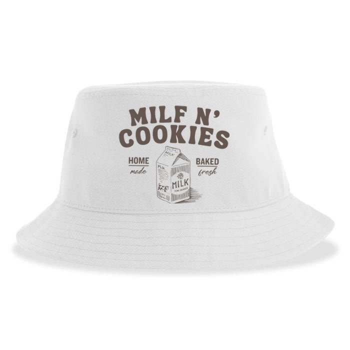 Milf N Cookies Stay At Home Sustainable Bucket Hat