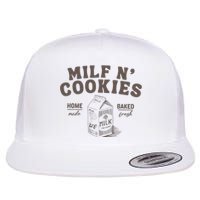 Milf N Cookies Stay At Home Flat Bill Trucker Hat