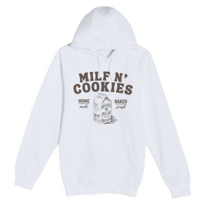 Milf N Cookies Stay At Home Premium Pullover Hoodie