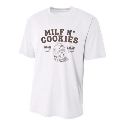 Milf N Cookies Stay At Home Youth Performance Sprint T-Shirt