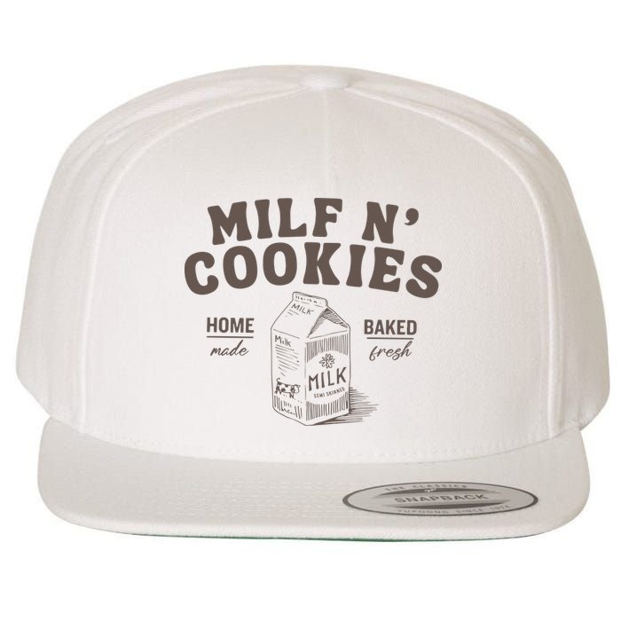 Milf N Cookies Stay At Home Wool Snapback Cap
