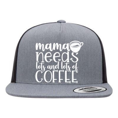 Mama Needs Coffee Funny Mom Sayings Gifts Women Flat Bill Trucker Hat