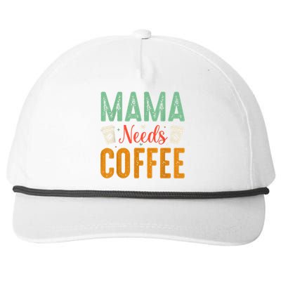 Mama Needs Coffee Snapback Five-Panel Rope Hat