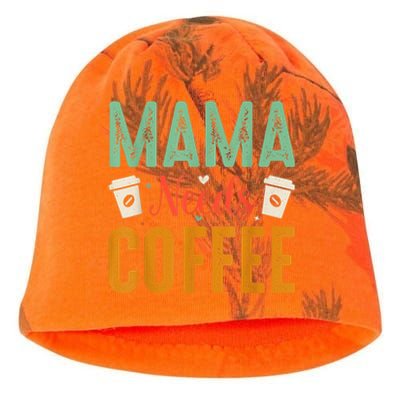 Mama Needs Coffee Kati - Camo Knit Beanie