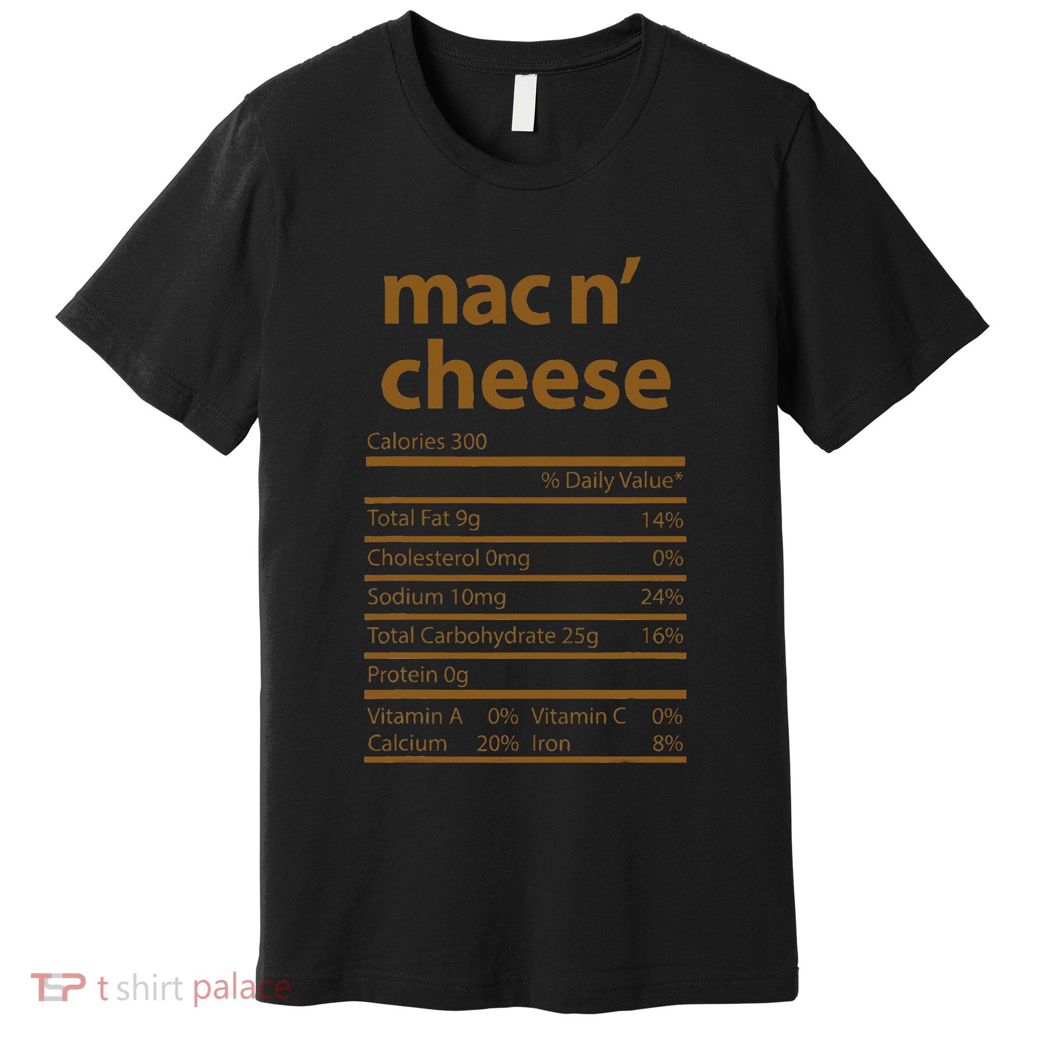 Mac N Cheese Family Thanksgiving Nutrition Fact Food Premium T-Shirt
