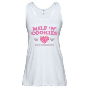 Milf N Cookies Love Home Made Baked Fresh Keep You Coming Ladies Essential Flowy Tank