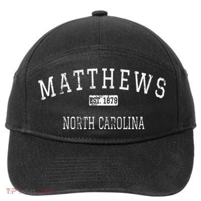 Matthews North Carolina NC Vintage 7-Panel Snapback Hat