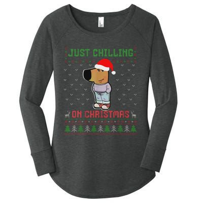 My New Character Is A Chill Guy Meme Funny Chill Guy Meme Women's Perfect Tri Tunic Long Sleeve Shirt